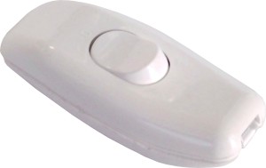 Przełącznik Włącznik Przelotowy na Kabel Biały