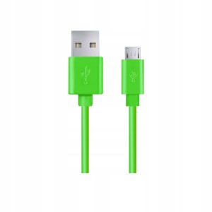 KABEL USB MICRO A-B 0.5M ZIELONY