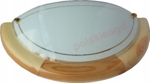 Plafon Drewniany Półplafon Kinkiet Lampa Sosna