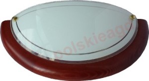 Plafon Drewniany Półplafon Kinkiet Lampa Mahoń