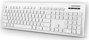 Klawiatura Przewodowa USB Wodoodporna Biała
