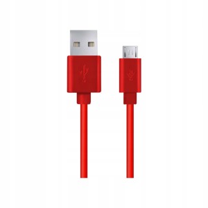 KABEL USB MICRO A-B 0.5M CZERWONY