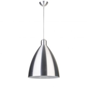 Lampa wisząca z metalu srebrna