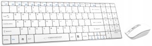 Zestaw Klawiatura Bezprzewodowa + Mysz USB Biały