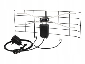 Antena wewnętrzna TV pokojowa DVB-T2 4K FM MUX8