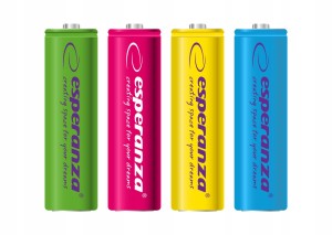 AKUMULATORKI BATERIE AA R6 2000mAh 4szt kolor