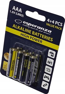 Baterie alkaliczne R3 LR3 LR03 AAA 1,5V 8szt
