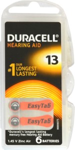 6x Baterie do Aparatów Słuchowych Duracell DA13